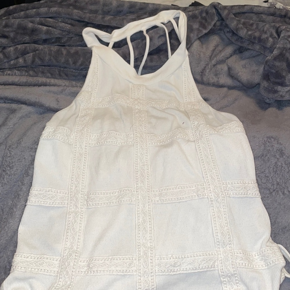 White beachy tank top